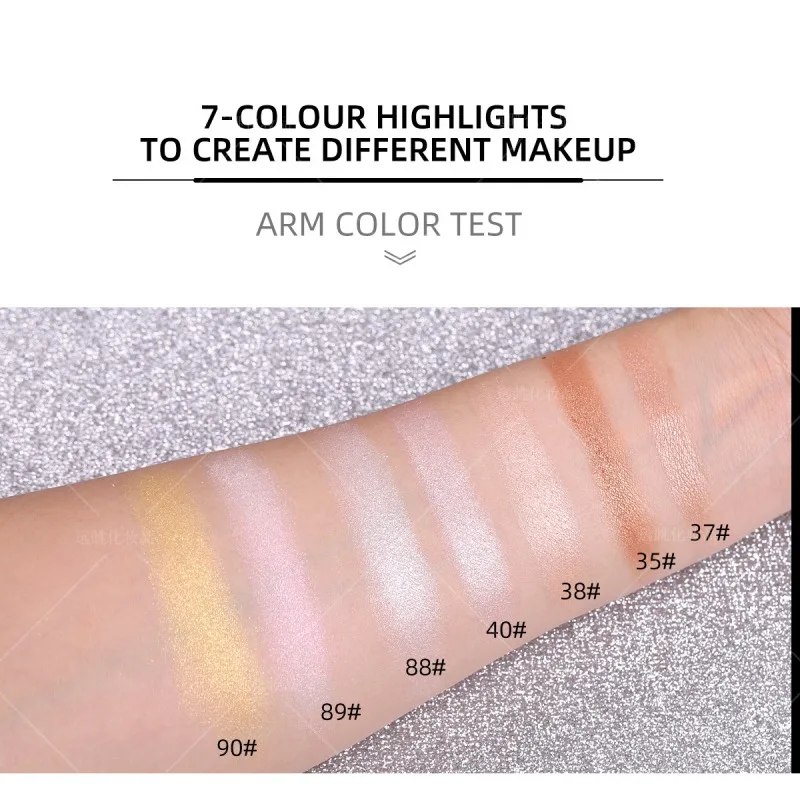 Highlight Powder Brighten Skin Color Long-lasting Shiny Highlighter Powder Cosmetic