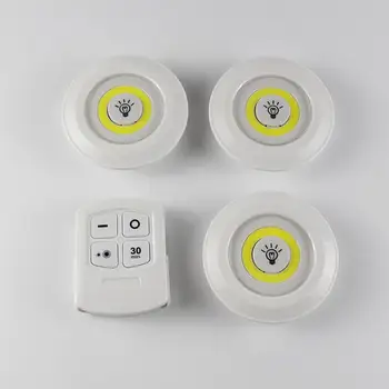 

1W COB Led Pat Pat Light For Bedside Nursing Bedroom Cabinet Emergency Lighting Night Light 3pcs Led Light remote control