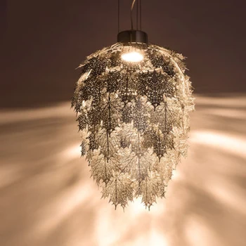 

Nordic Art LED Pendant Lights Restaurant Maple Leaf Lamp Pendant Lamp Clothing Store Bar Decoration Hanging Lamp Indoor Decor