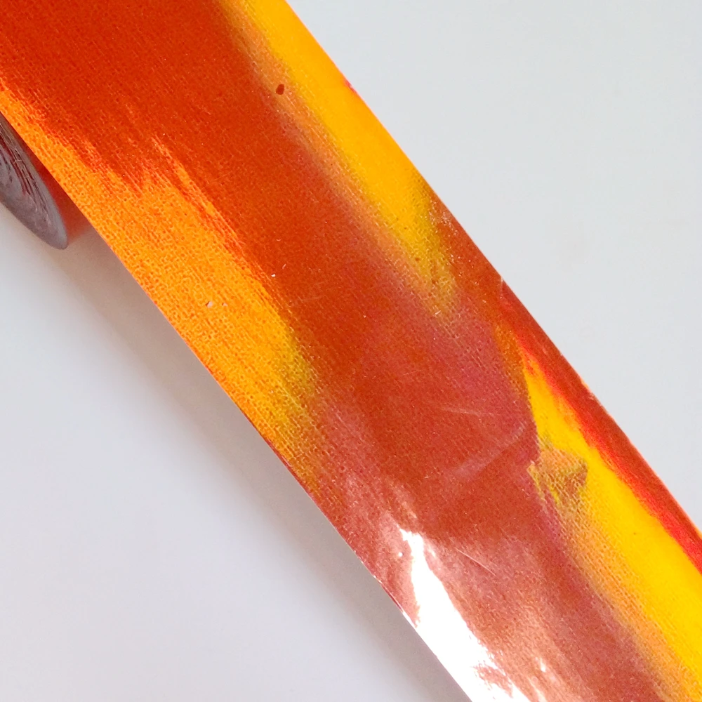 

Holo Orange Red Nail Sticker Holographic Transfer Foil DIY Nail Art Tips Laser Decals For Manicure 100CM