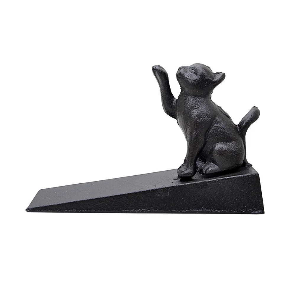 One to handed Cat Для домашнего использования ветрозащитный легко установить спальню прочная дверь пробка против скольжения в форме животных анти столкновения чугуна декоративные - Цвет: One to handed Cat