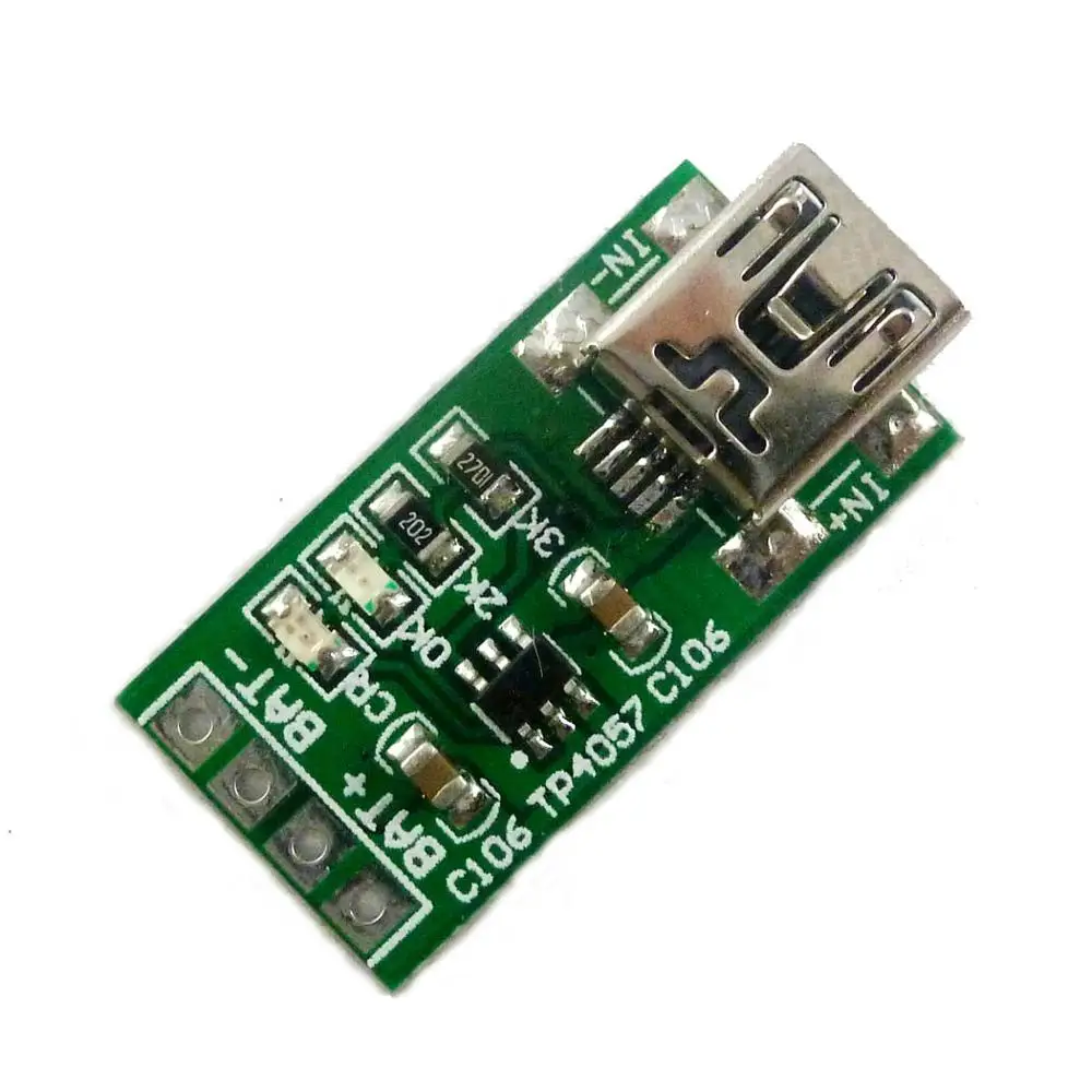 2x Mini USB Li модуль зарядного устройства литиевой батареи TP4057 DC 5V to 4 2 V Step down buck Board для