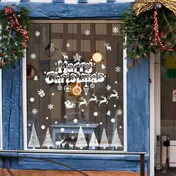 90*60 см Рождественский Ресторан украшение для торгового центра снег стекло окна съемные наклейки креативность Оптовая и Прямая поставка