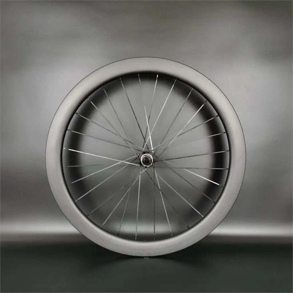 700C Road disc brake carbon wheels front 38mm rear 50mm depth 25mm width clincher/tubular carbon wheelset with 3k matte finish