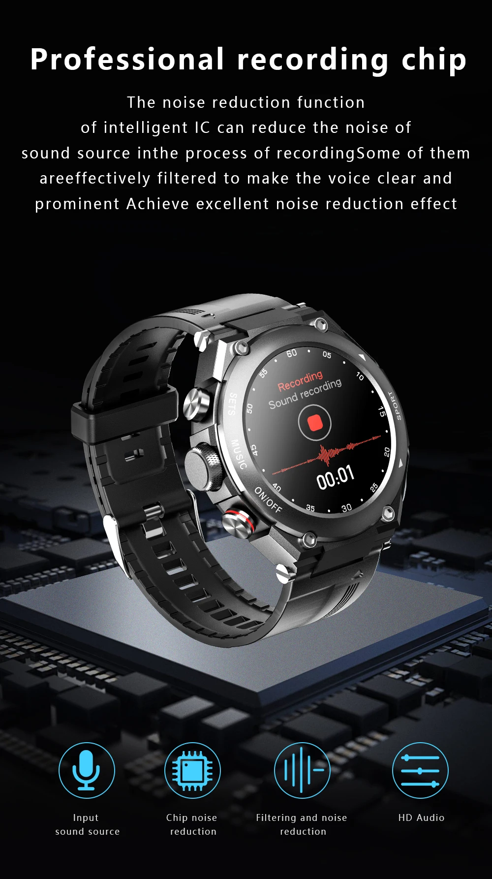 T92 Smart Watch Men 2021 Bluetooth Call Play Music HiFi TWS Earphone Custom Dial Temperature Monitor Smartwatch For Android Ios