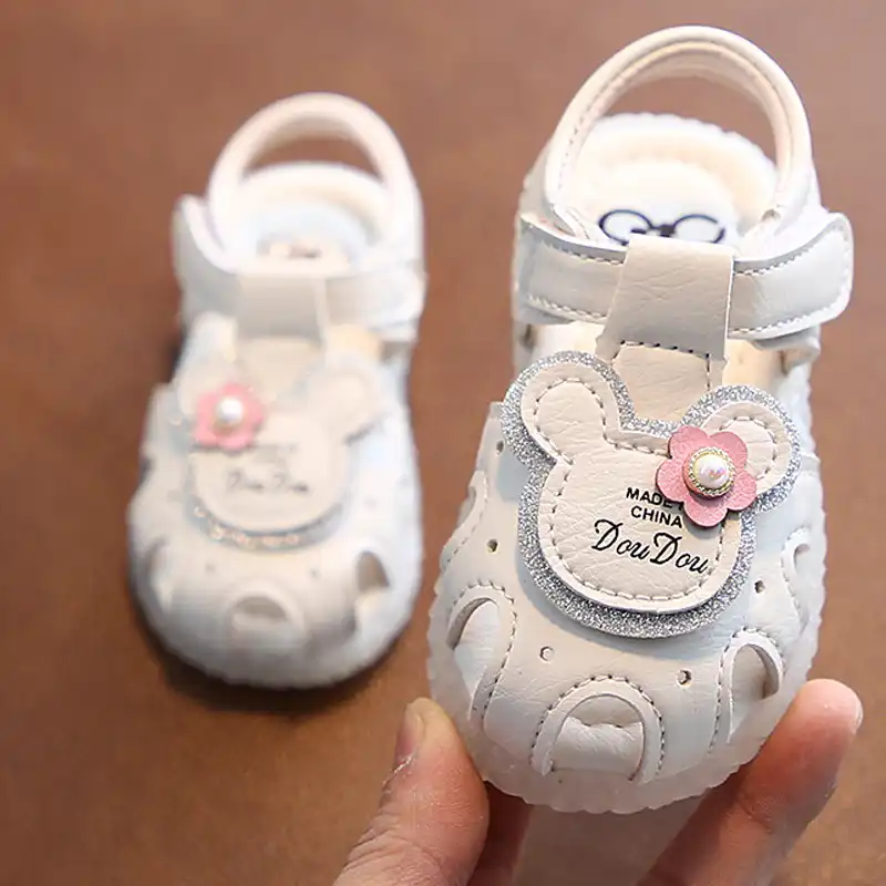 little girl closed toe sandals