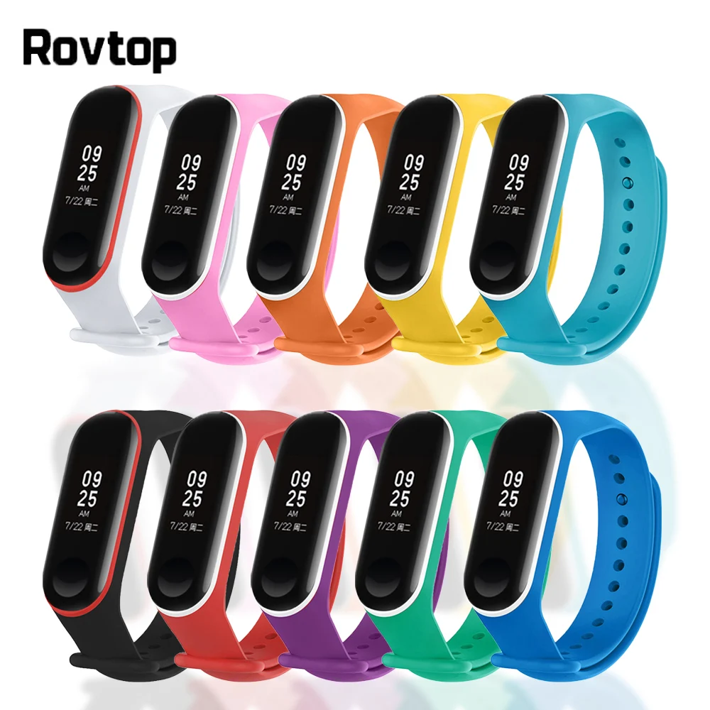 Силиконовый ремешок Rovtop для браслета Xiaomi Mi Band 3 сменный | Электроника