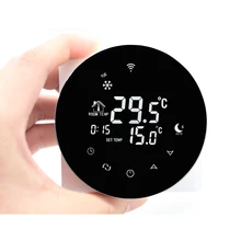 Голосовой WiFi Термостат ЖК-цифровой электрический регулятор температуры нагрева программируемый NTC датчик Google Home сенсорный экран черный