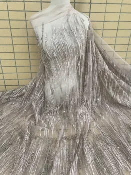 

beautiful Sat-59.6812 Nigerian fabric for party dress new African embroidered lace fabric