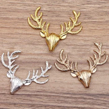 

20pcs Zinc Alloy Metal Casting Deer Head Branch Charms Decoration Crafts Findings DIY Handmade Jewelry Accessories