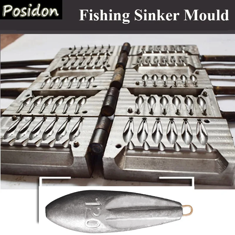 

Posidon 10g to 100g Quadrangle Lead Fishing Sinkers Moulds DiaMond Fishing Weights Moulds Spiral Far Distance Lead Sinkers Mould