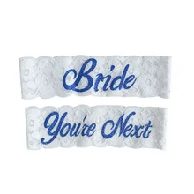 Свадебная подвязка You're Next Свадебный комплект с подвязками небесно-голубой кружевной цветочный сексуальный подвязка эластичная облегающее кольцо подвязка для ног свадебные аксессуары