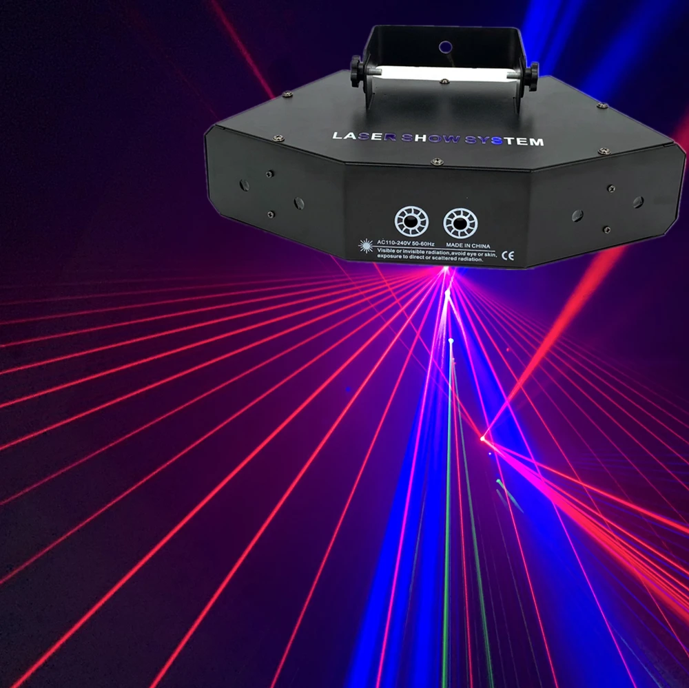 US $56.40 Wireless control RGB Laser 16 image Lines Beam Scans DMX DJ Bar Coffee Xmas Home Party Disco Effect Lighting System Show