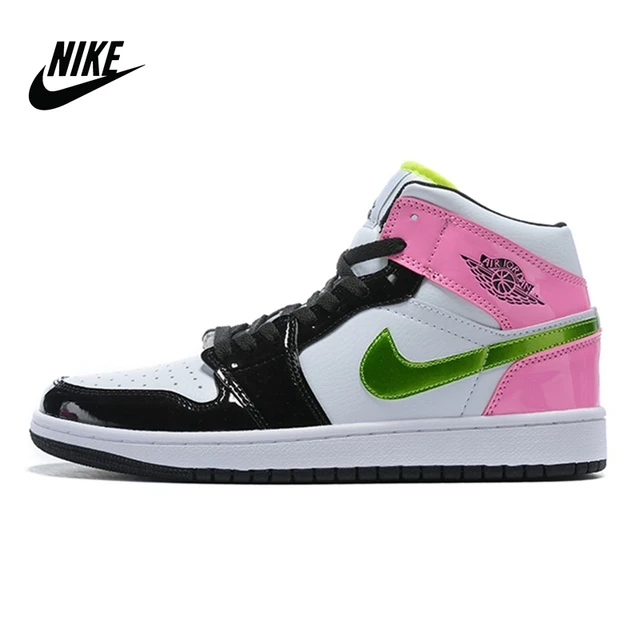 jordan 1 black pink green