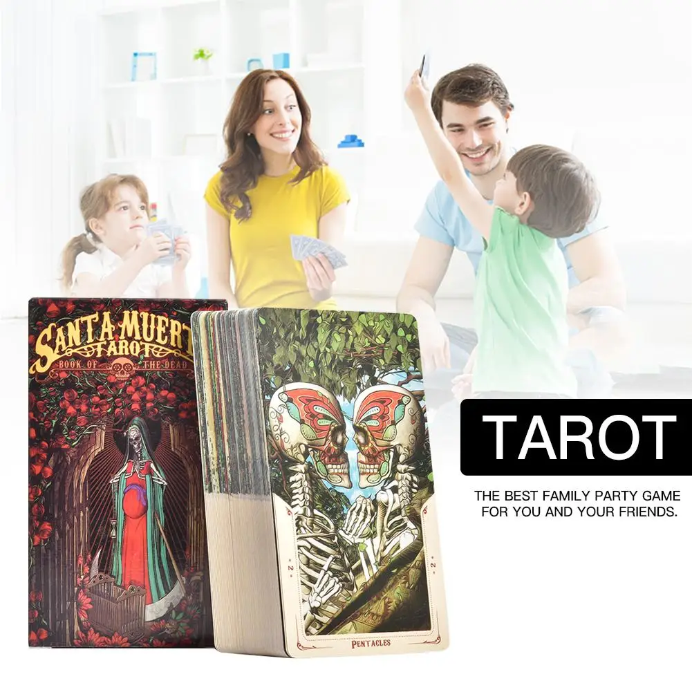78 листов Санта Муэрте карты Таро настольная игра карты настольные игры Игральные карты Семейные развлечения