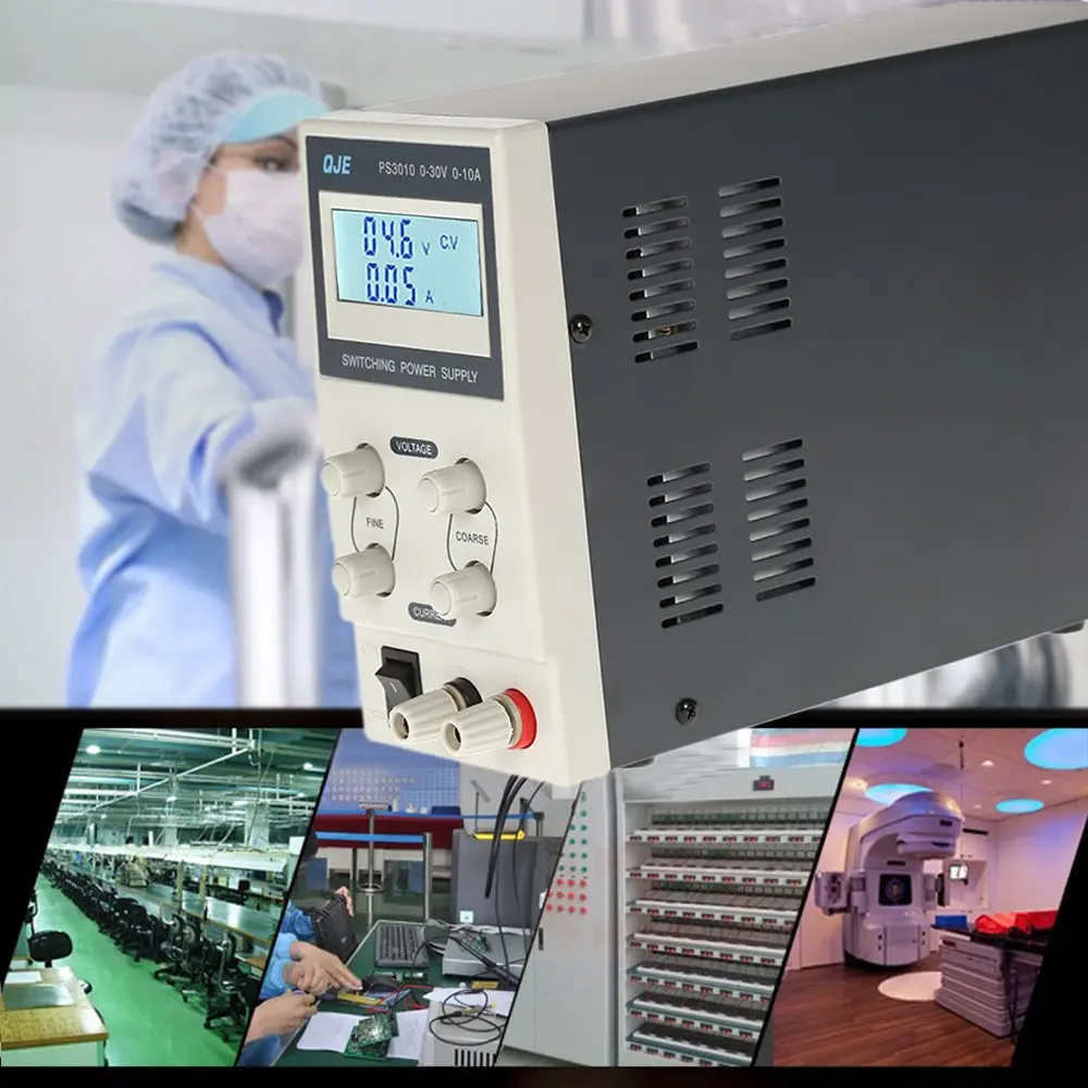

0-30V 0-10A 3 Digits Adjustable Digital Regulated DC Switching Power Supply Output Voltage Current LCD Display EU/US Plug