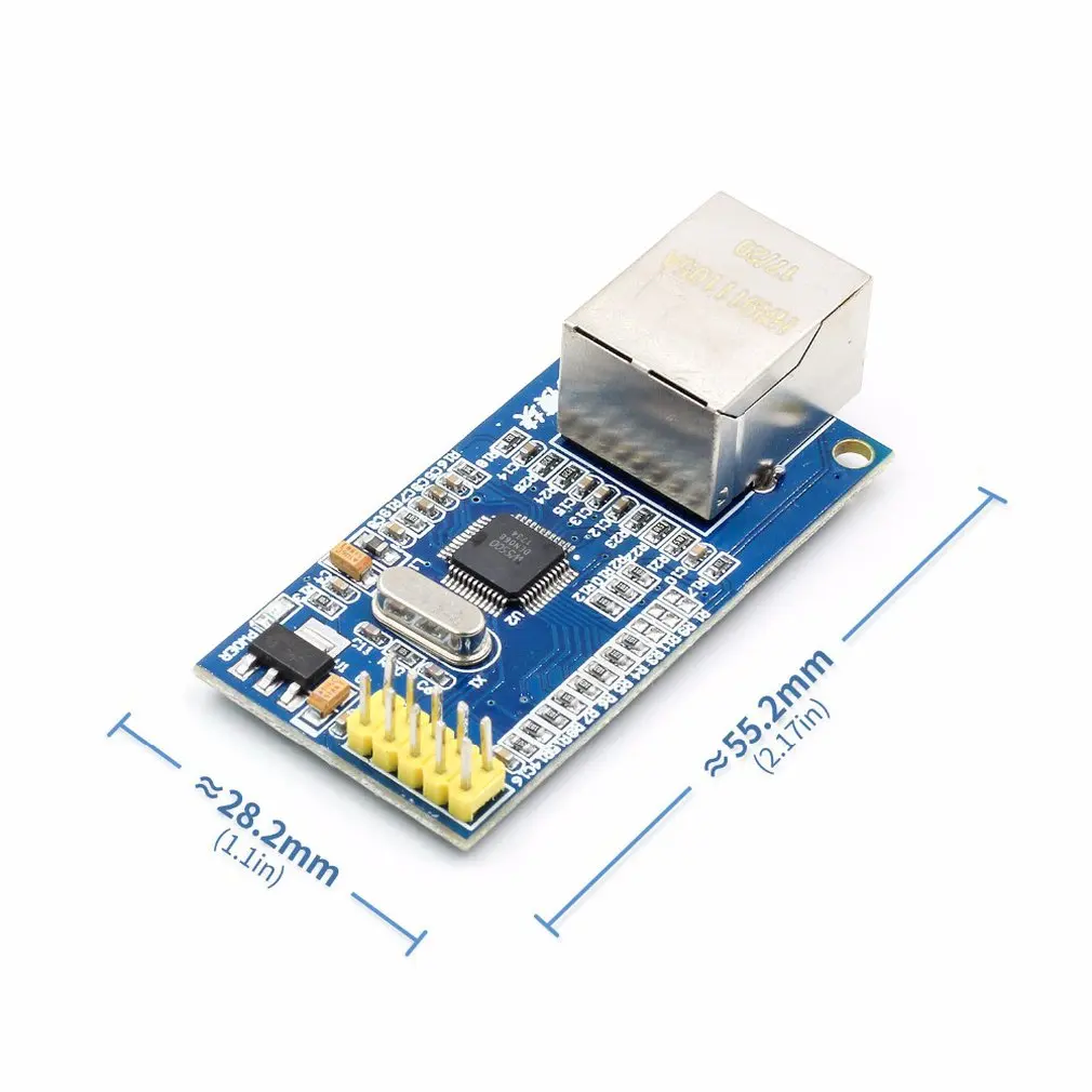 W5500 сетевой модуль Ethernet аппаратный TCP/IP 51/STM32 микроконтроллер программа