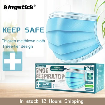 

100 pcs Droplet Disposable Face Mask 3 Layer Non Woven Mouth Masks Dustproof Earloop For Masks