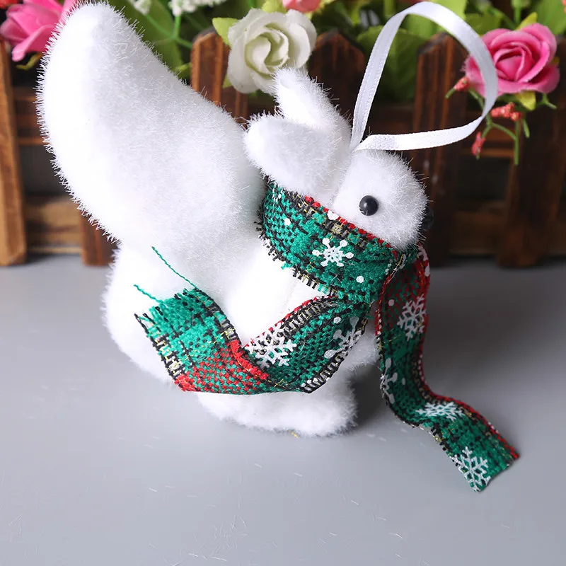 1 шт. Рождественская елка кулон белый милый медведь олень пена дети подарок дома Рождество кулон прекрасный kerstboom decoratie - Цвет: C