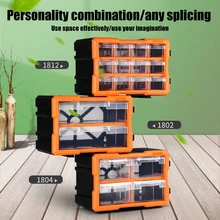 

tool case Wall-mounted Parts box tool box Classification Multi-grid drawer type Building blocks case Screw Component box