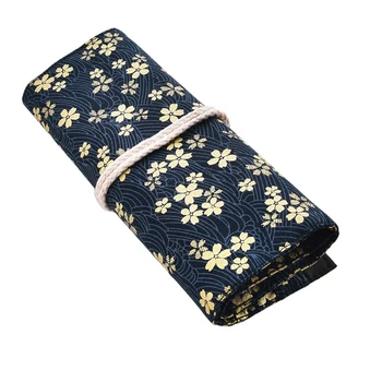 

JHD-12 Pockets Makeup Brushes Rolling Case Pouch Holder Cosmetic Bag Organizer Case with Rope