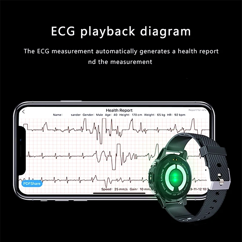 Nennbo P8 Smart Watch Exercise Bracelet PPG+ECG ECG Heart Rate Blood Pressure Monitoring Oxygen IP68 Waterproof Smartwatch