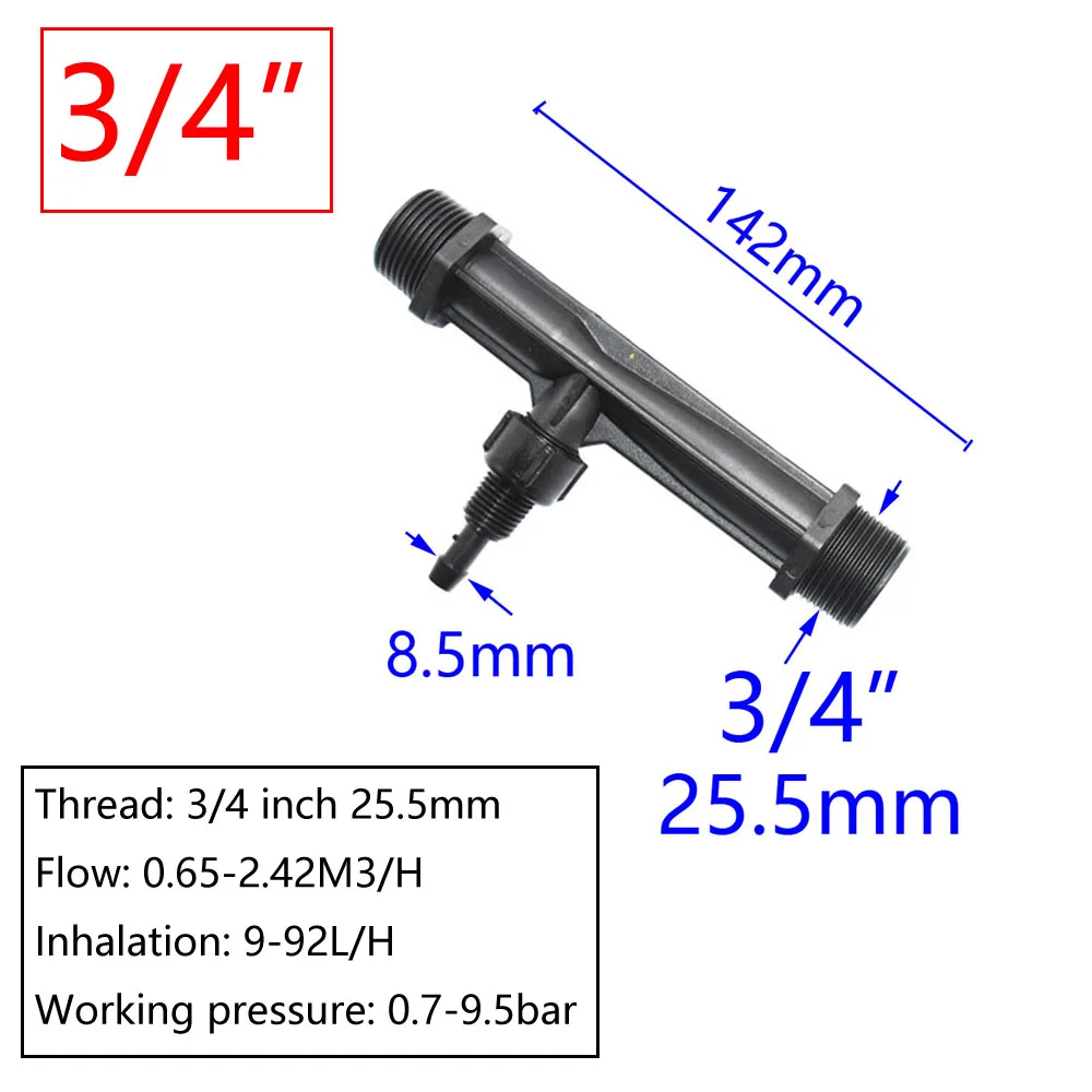 Irrigation Venturi Fertilizer Injector Male 3/4 1/2 1" 1.5" Automatic Fertilizer Kit Irrigation Venturi Mixer Injectors 1pcs 