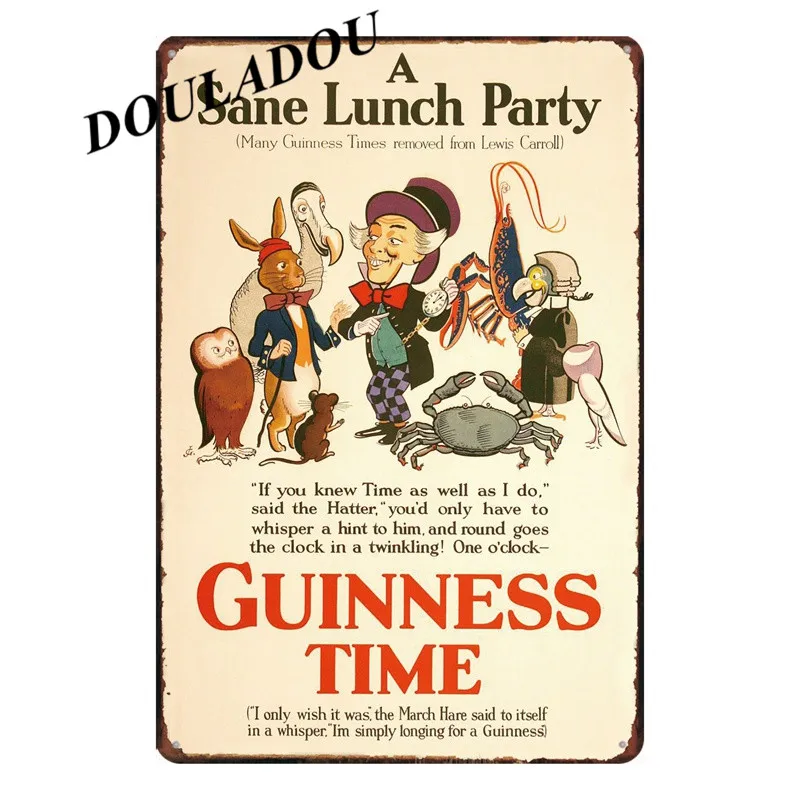 [Douladou] Guinness Time Plate для бара паба росписи ржавчины живопись Винтаж тиснением металлические жестяные знаки Ретро табличка плакат 30*20 см - Цвет: 3