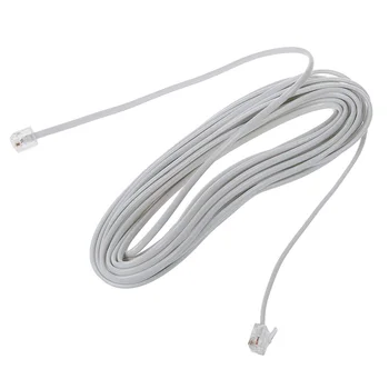 

9M 30ft RJ11 6P2C Modular Telephone Phone Cables Wire White