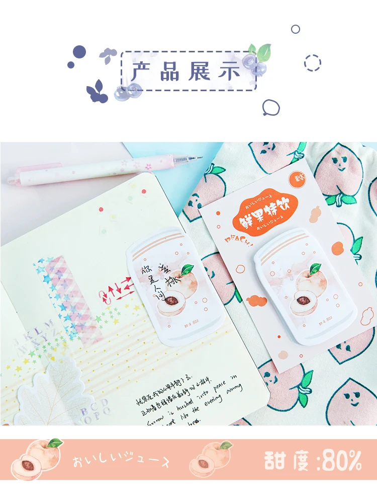 Kawaii консервы серии японский Memo pad девушка дневник DIY Портативный блокнот Стикеры для планов симпатичный канцелярский школьный офисный питания
