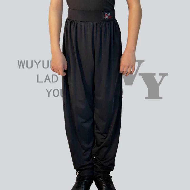 New Children's Latin Dance Clothes Black Pants Kids Practice Wear ChaCha Rumba Jogger Pant Ballroom Competition Trousers |