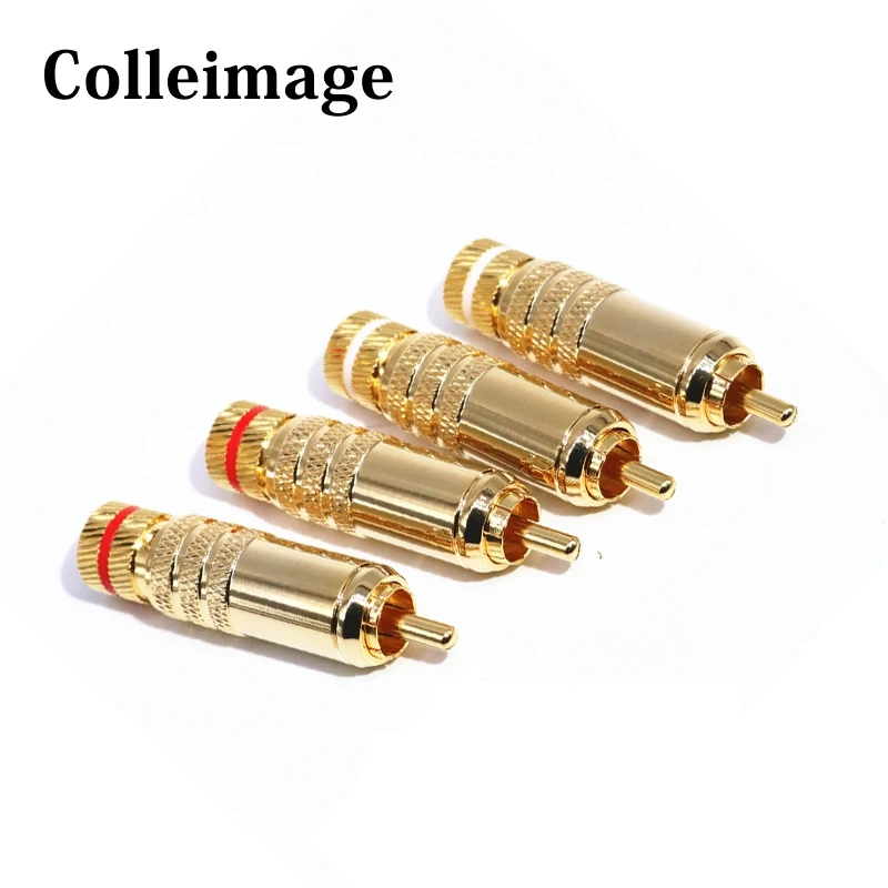 HI End позолоченный RCA разъем для пайки Diy Аудио кабель Интерконнектор коаксиальные