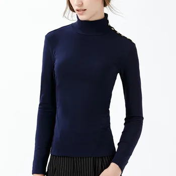 

Fashion New ladies spring and autumn long sleeve sweater bottoming shirt 2019