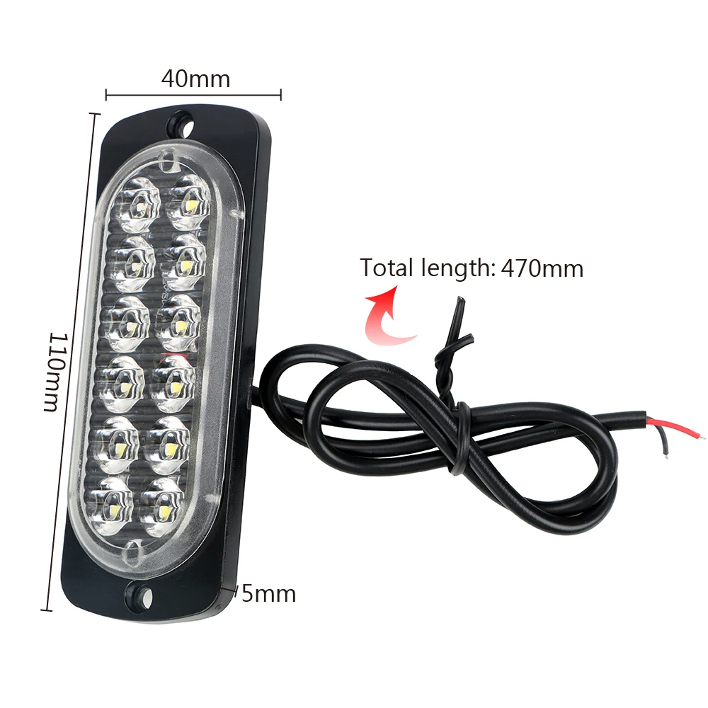 LEEPEE LED Warning Light 18W 12 LED Auto Accessories Car Lights Assembly Car Truck Emergency Side Strobe Signal Lamp Car-styling LEEPEE LED Warning Light 18W 12 LED Auto Accessories Car Lights Assembly Car Truck Emergency Side Strobe Signal Lamp Car-styling