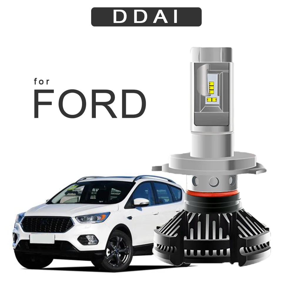 DDAI X3 светодиодный налобный фонарь ZES 50 Вт 6000лм H4 светодиодный H7 для MONDEO S-MAX EVEREST FUCOS автомобильное Kuga фара 6000K светодиодный автомобильный противотуманный фонарь