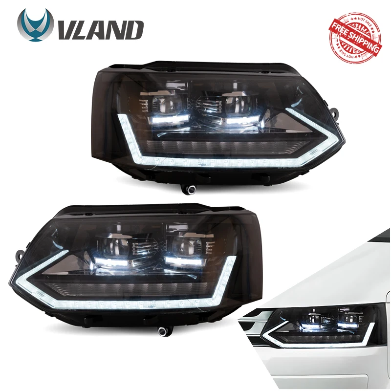 Автомобильная фара VLAND в сборе для Volkswagen Caravelle T5 передняя 2011-2015 с светодиодный