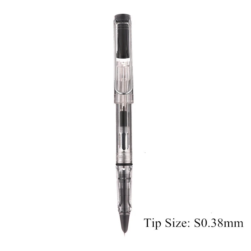 0,38/0,5 мм Высококачественная цветная пластиковая перьевая ручка, чернильные ручки для каллиграфии, Подарочные офисные канцелярские принадлежности 03930 - Цвет: Transparent-S0.38mm