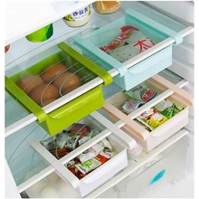 Cheap Kitchen Organizer Adjustable Kitchen Refrigerator Storage Rack Fridge Freezer Shelf Holder Pull-out Drawer Organiser Space Saver