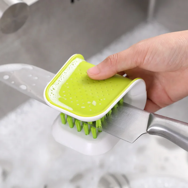 

Бытовая кухонная U-образная щетка, палочки для еды, нож и вилка, чистящая щетка, инструменты, защита рук, щетка, кухонные аксессуары