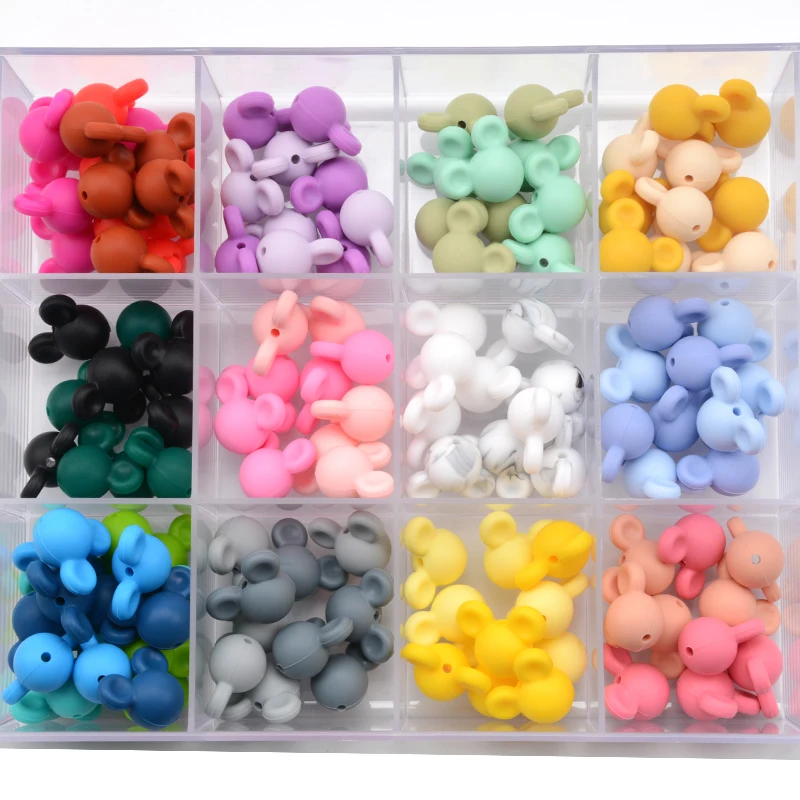 Silicone Beads 20pcs/lot Food Grade Colorful Chew Necklace Bracelet Bangle Jewelry Making