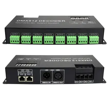 

High Power 24 Channel 3A/CH Dmx Led Controller Led DMX 512 Decoder Dimmer Driver DC5V-24V for led rgb strip or lights jk1665