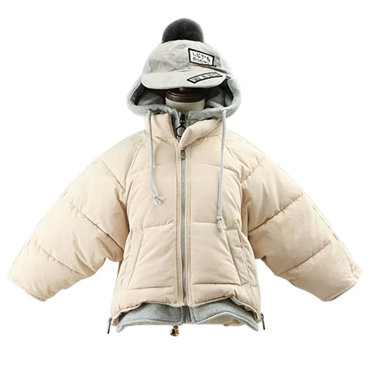 Two-piece Hooded Medium-sized Children Cotton New Children's Clothing Long Sleeve Toddler Girl Clothes Winter Coat for Kids