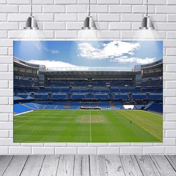 

Football Field Soccer Match Real Madrid CF Party Photography Backgrounds Customized Photography Backdrops for Photo Studio
