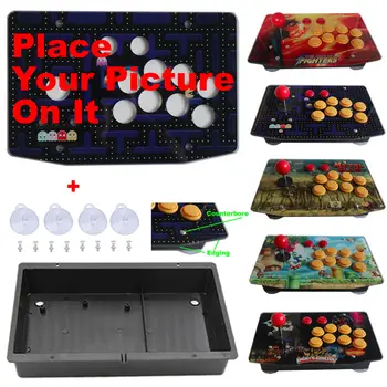 

Customize Panel Place Your Picture On It DIY Arcade Joystick Kits Parts Acrylic Artwork Panel 10 Buttons Flat Case Box