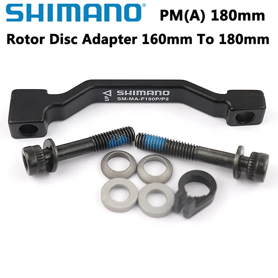 SHIMANO Disc Brake Adapter PM A pillar Disc Brake Bracket For 180mm 203mm Rotor RT86 RT81 RT56 shimano F180P/P2 F203P/P bike rotor adapter