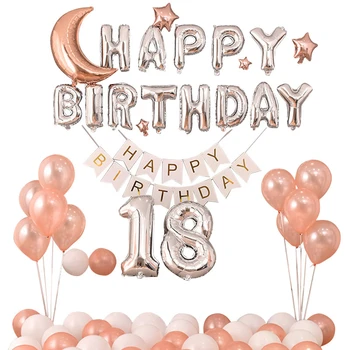 

Birthday decoration scene layout party decorations girl theme happy balloon background wall