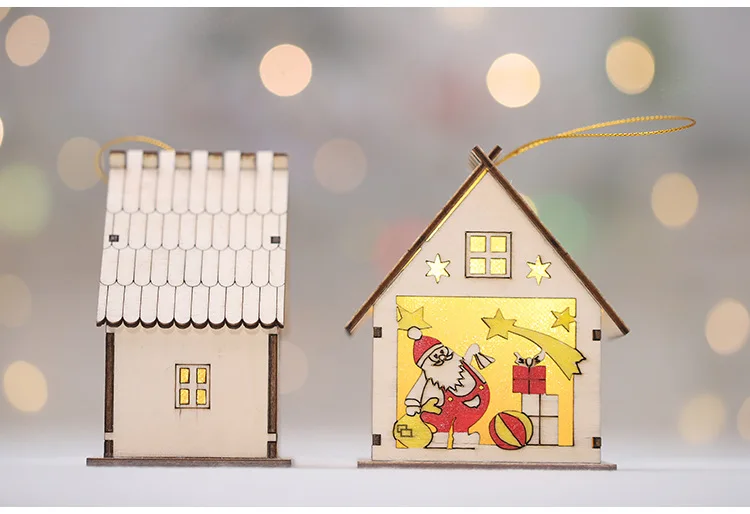 New Products Christmas Decoration Shining Cabin Christmas Tree Pendant Hotel Shopping Mall Showcase Bracelet Charm Decorative Ba