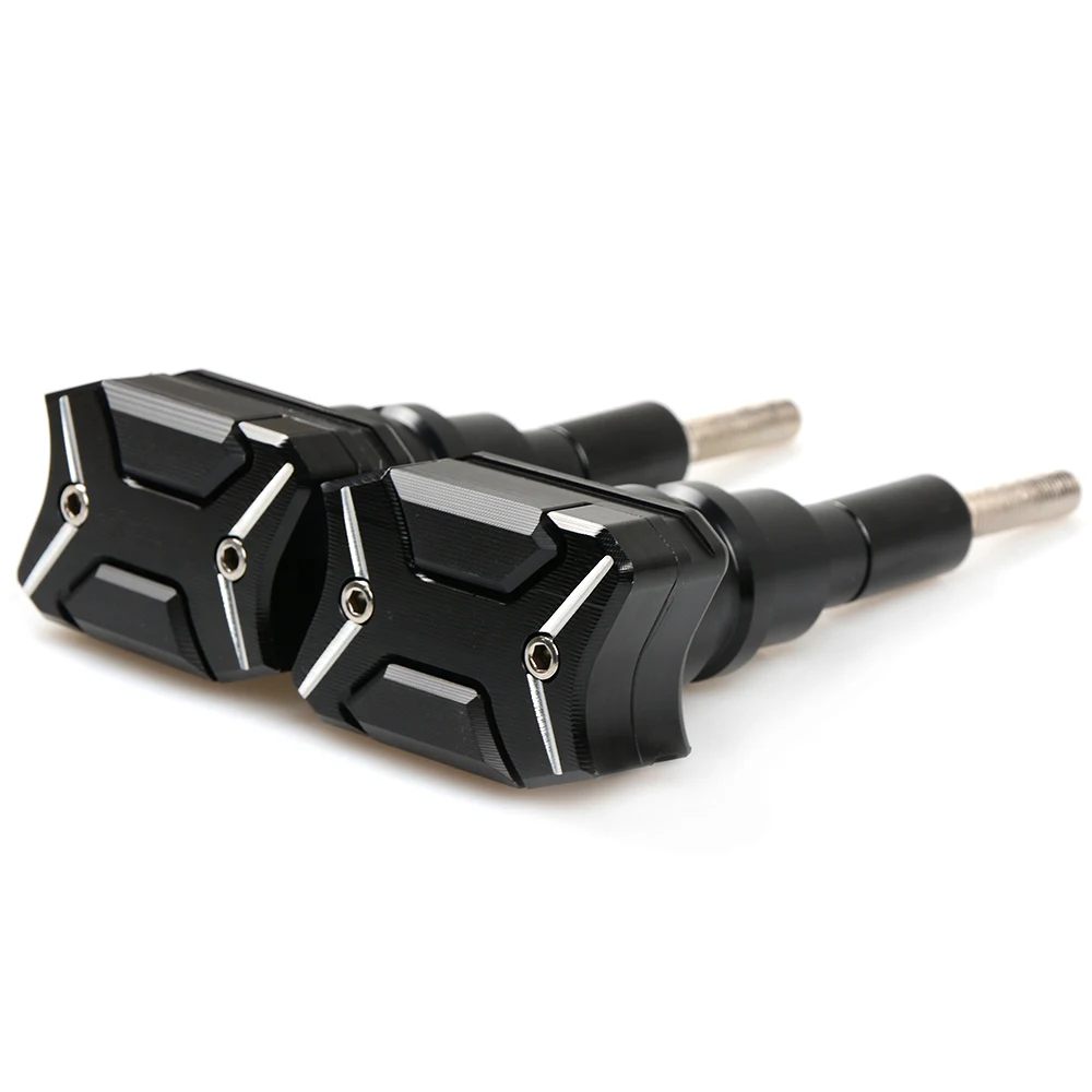 black CNC алюминиевая рама мотоцикла Краш колодки корпус двигателя Слайдеры протектор защита от падения для Suzuki Hayabusa 2008 - Цвет: black