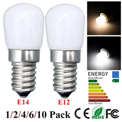 E14/E12 Dimmable LED Fridge Light Bulb Refrigerator Corn Bulb 220V/110V LED Lamp White/Warm White SMD2835 Replace Halogen Light