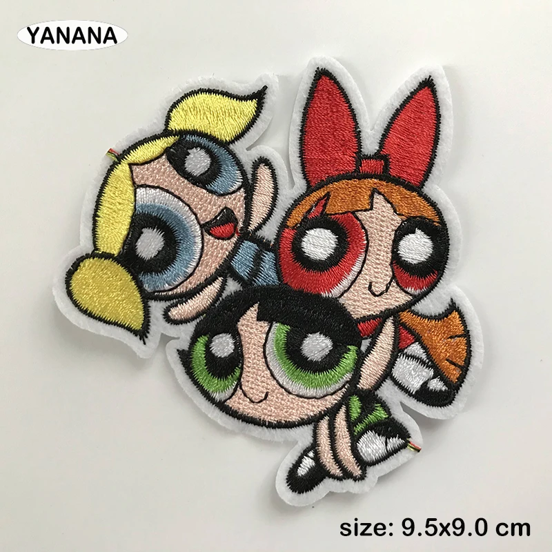 Tailor's Scissors Cartoon lovely girls Iron on Embroidered Cloth Patch For Girls Boys Clothes Stickers Apparel Garment Accessories materials for sewing machine